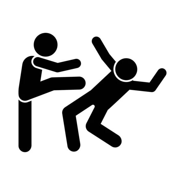 Kick men stomach icon. Simple pictogram of fighting icons for ui and ux, website or mobile application on white background