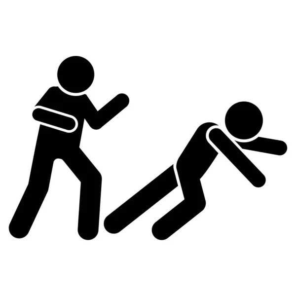 Fall Men Kick Icon Simple Pictogram Fighting Icons Website Mobile — ストックベクタ