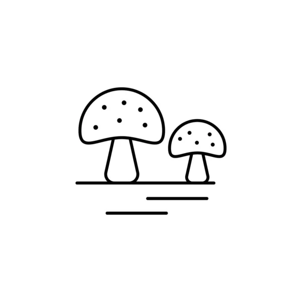 Mushroom Icon Simple Line Outline Vector Autumn Icons Website Mobile — Stok Vektör