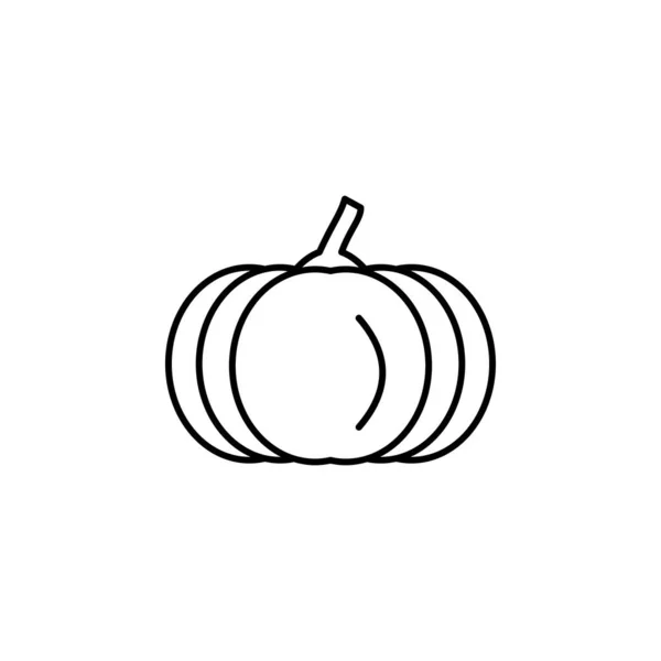 Pumpkin Icon Simple Line Outline Vector Autumn Icons Website Mobile — Stockvektor