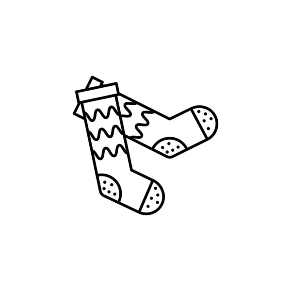 Піктограма Шкарпетки Проста Лінія Контурний Вектор Піктограм Осені Веб Сайт — стоковий вектор