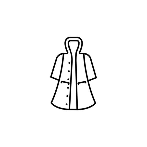 Raincoat Icon Simple Line Outline Vector Autumn Icons Website Mobile — Stok Vektör