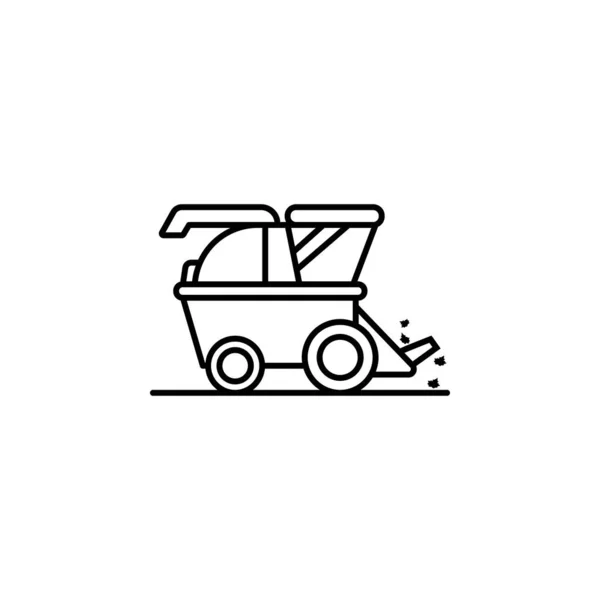 Harvester Icon Simple Line Outline Vector Autumn Icons Website Mobile — Vector de stock