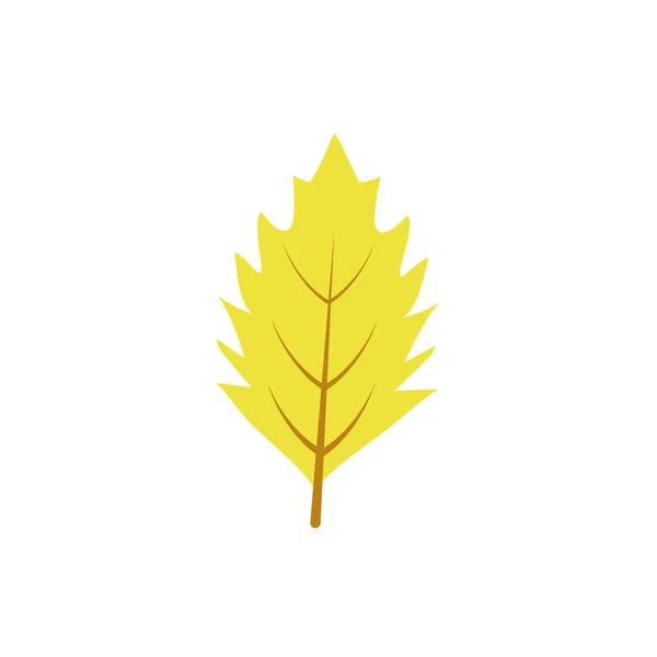 Autumn Leave Yellow Icon Simple Line Outline Vector Color Leaves — Stockvektor