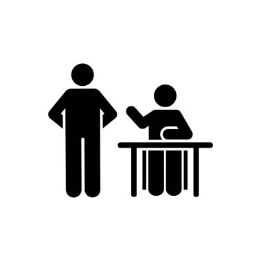 Teacher learn man student pictogram icon on white background