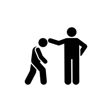 Teacher boy cry angry student pictogram icon on white background