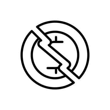 coin dollar icon. Simple line, outline vector elements of bankruptcy icons for ui and ux, website or mobile application on white background