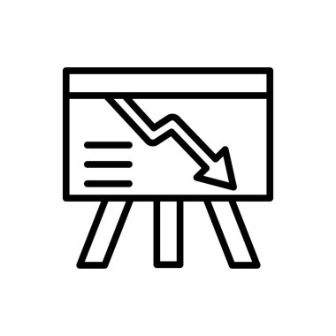 chat arrow down icon. Simple line, outline vector elements of bankruptcy icons for ui and ux, website or mobile application on white background