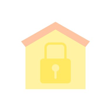 house lock icon. Simple color vector elements of bankruptcy icons for ui and ux, website or mobile application on white background