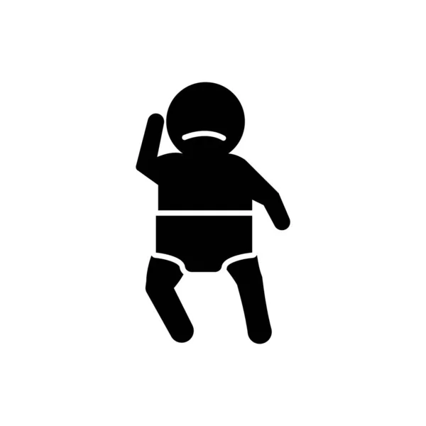 Baby Limpness Weak Icon Element Baby Pictogram Icon White Background — Stock Vector