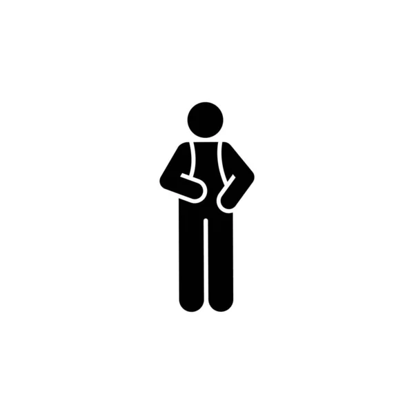 Man Student Walk School Pictogram Icon White Background — Stockový vektor