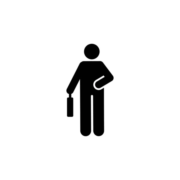 Teacher Man Books Home Pictogram Icon White Background —  Vetores de Stock