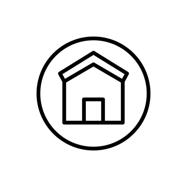 Bubble House Icon Simple Line Outline Vector Elements Bankruptcy Icons — Vetor de Stock