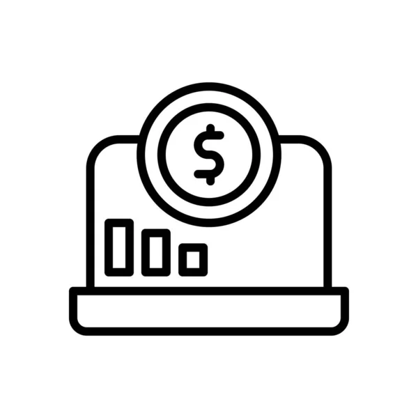 Notebook Coin Dollar Icon Simple Line Outline Vector Elements Bankruptcy — Vettoriale Stock