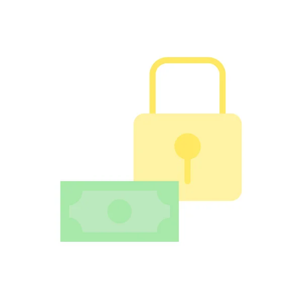 Money Lock Icon Simple Color Vector Elements Bankruptcy Icons Website — Image vectorielle
