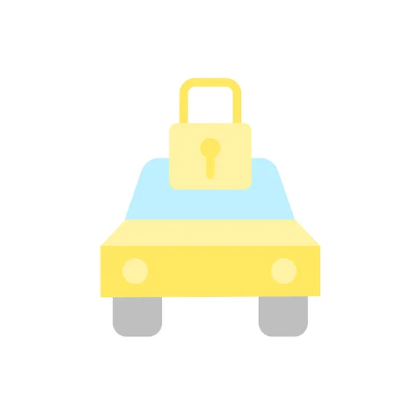 Car Lock Icon Simple Color Vector Elements Bankruptcy Icons Website — Vector de stock
