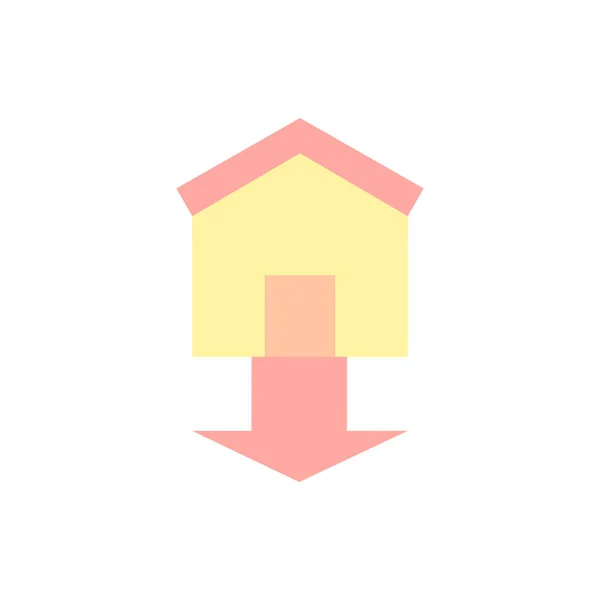House Arrow Icon Simple Color Vector Elements Bankruptcy Icons Website — 스톡 벡터