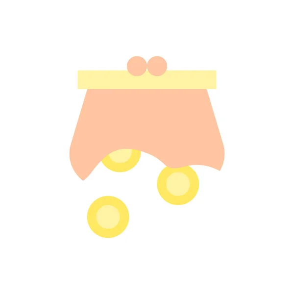 Purse Coin Icon Simple Color Vector Elements Bankruptcy Icons Website — Stok Vektör