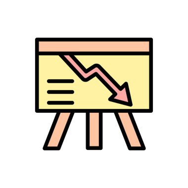 chat arrow down icon. Simple color with outline vector elements of bankruptcy icons for ui and ux, website or mobile application on white background