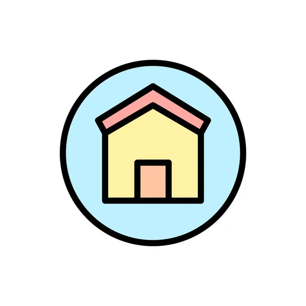 Bubble House Icon Simple Color Outline Vector Elements Bankruptcy Icons — Vetor de Stock