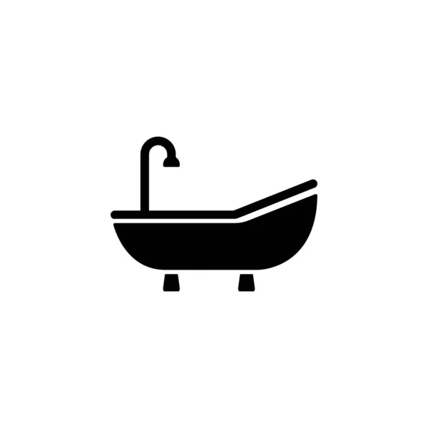 Bathtub Shower Icon Simple Bathroom Icons Website Mobile Application White —  Vetores de Stock