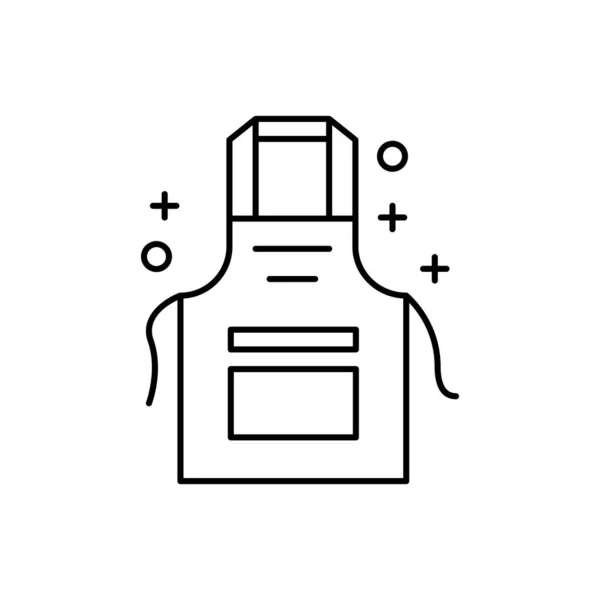 Apron Cloth Kitchen Icon Element Barbecue Party Icon White Background — 图库矢量图片