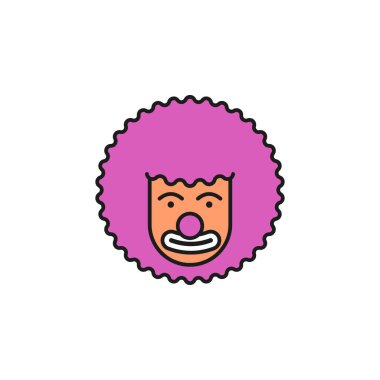 clown colored icon. Element of birthday party icon for mobile concept and web apps. Colored clown icon can be used for web and mobile on white background
