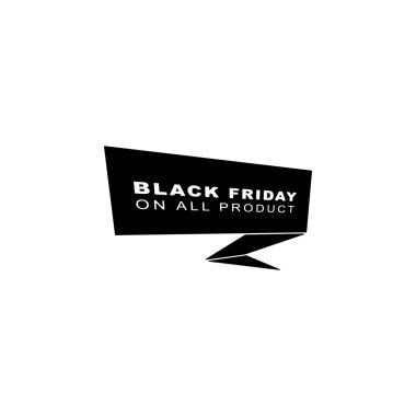 Black Friday poster stiker on white background