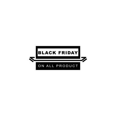 Black Friday poster stiker on white background