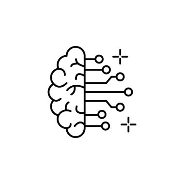 Artificial intelligence brain icon. Element of brain concept on white background