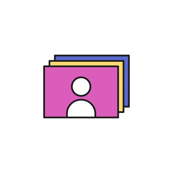 Invitation Cards Colored Icon Element Birthday Party Icon Mobile Concept — Stockový vektor