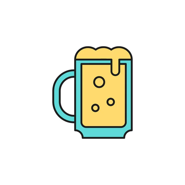 Mug Beer Colored Icon Element Birthday Party Icon Mobile Concept — Stock vektor