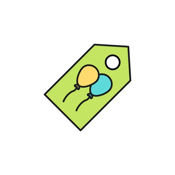 Tag Balls Colored Icon Element Birthday Party Icon Mobile Concept — 스톡 벡터