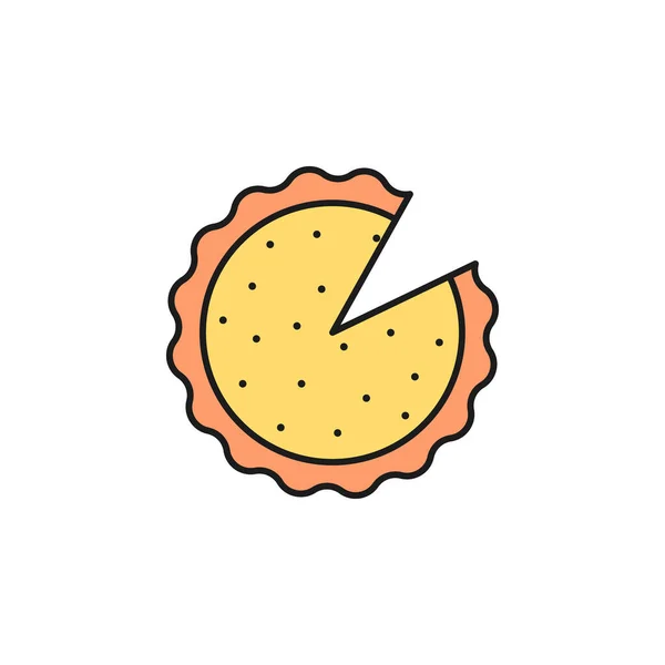 Pizza Colored Icon Element Birthday Party Icon Mobile Concept Web — Stok Vektör