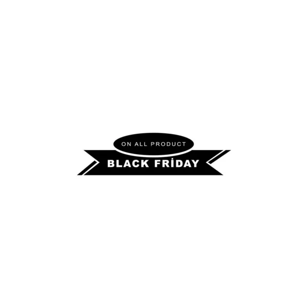 Black Friday Poster Stiker White Background — Stock Vector