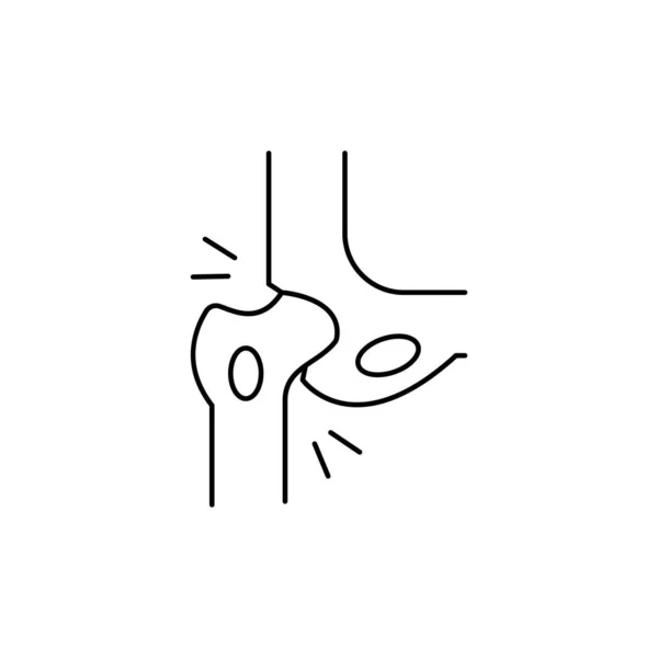 Bones Broken Injury Icon Simple Line Outline Vector Human Skeleton — Image vectorielle