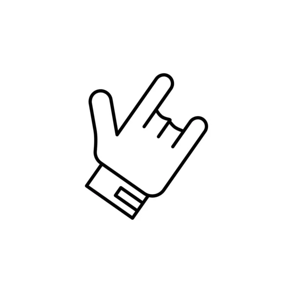 Thumb Glove Bowling Icon Simple Line Outline Vector Elements Prize — Vector de stock