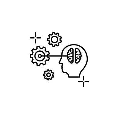 Artificial intelligence brain icon. Element of brain concept on white background