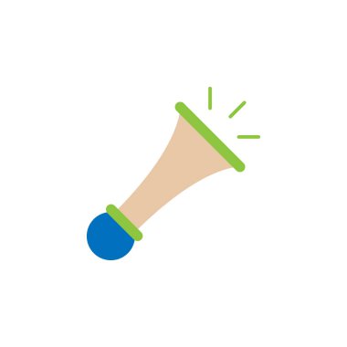 trumpet color icon from Brazilian carnival set on white background