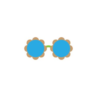 glasses color icon from Brazilian carnival set on white background