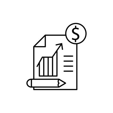 financial report icon. Element of business icon on white background