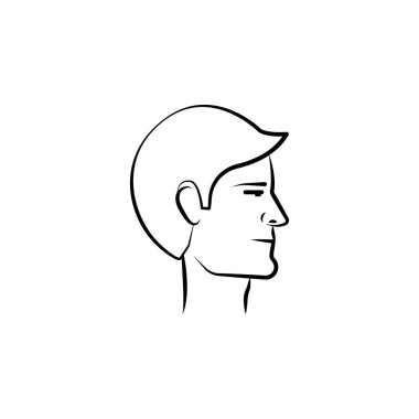 businessman avatar hand drawn icon. Outline symbol design from business set on white background