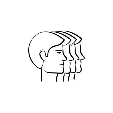 group, people, team hand drawn icon. Outline symbol design from business set on white background