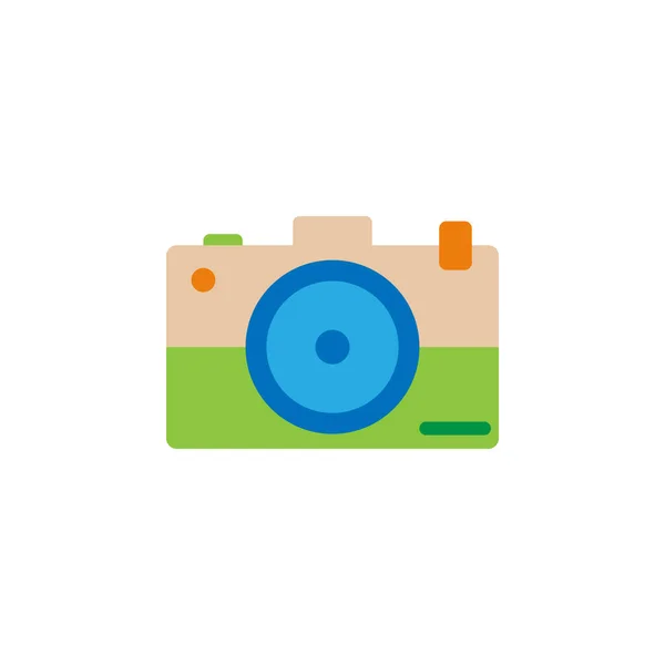 Camera Color Icon Brazilian Carnival Set White Background —  Vetores de Stock