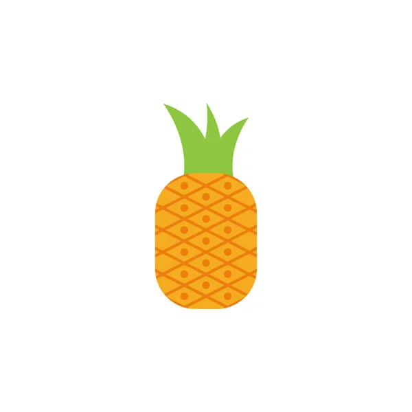Pineapple Color Icon Brazilian Carnival Set White Background — Vector de stock