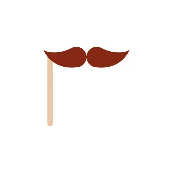 Moustache Color Icon Brazilian Carnival Set White Background — Stockový vektor