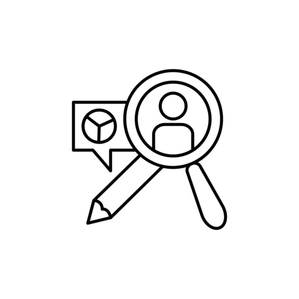 Search Financial Specialist Icon Element Business Icon White Background — Vetor de Stock