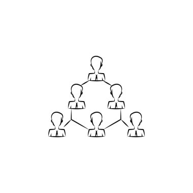 group, people, team hand drawn icon. Outline symbol design from business set on white background