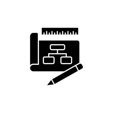 Plan document pen icon. Simple business intention icons for ui and ux, website or mobile application on white background