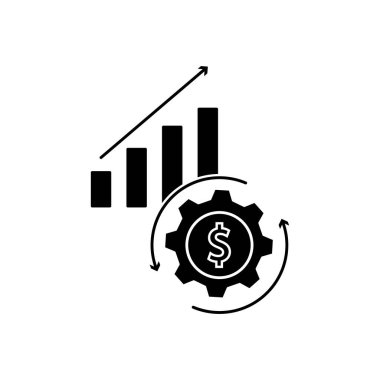 Gear dollar data analytics icon. Simple business intention icons for ui and ux, website or mobile application on white background